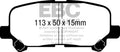 EBC 07-13 Acura MDX 3.7 Greenstuff Rear Brake Pads (For 12.6in. Rotors)
