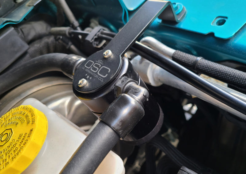 J&amp;L 20-25 Jeep Wrangler 2.0L Driver Side Oil Separator 3.0 - Black Anodized