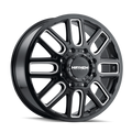 Mayhem 8107D Cogent Dually 20x8.25/8x165.1 BP/115mm Offset/121.3mm Hub Black w/ Milled Spokes Wheel