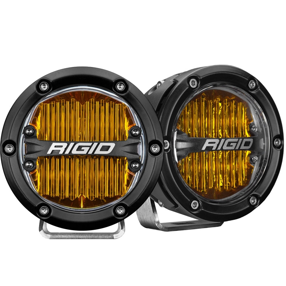 Rigid Industries 360-Series 4in Light Covers - Yellow (Pair)