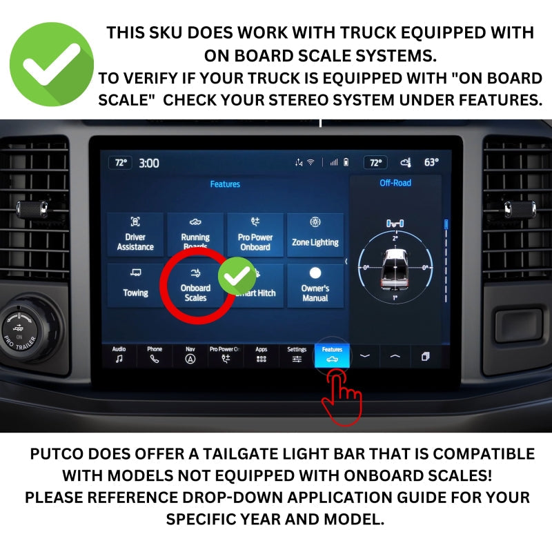 Putco 2021+ Ford F150 w/Factory LED Taillamps & OBS 60in Freedom Blade LED Tailgate Light Bar