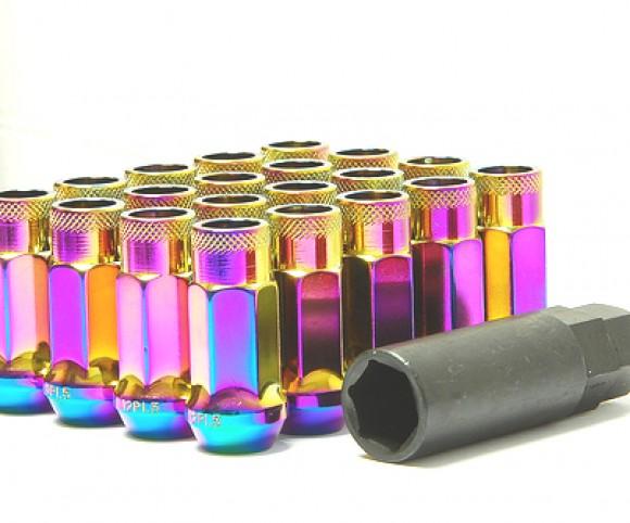 Wheel Mate Muteki SR48 Open End Locking Lug Nut Set of 4 - Red 12x1.25 48mm