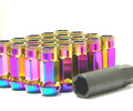 Wheel Mate Muteki SR48 Open End Locking Lug Nut Set of 4 - Neon 12x1.50 48mm