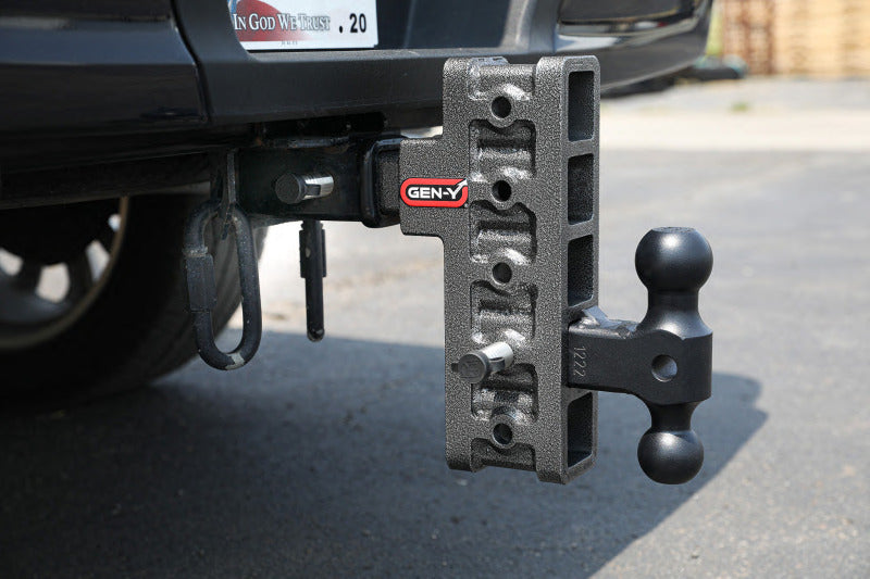 Gen-Y Mega Duty 2.5in Shank 12in Drop 3K TW 21K Hitch w/GH-061 Dual-Ball/GH-062 Pintle Lock