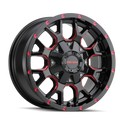 Mayhem 8015 Warrior 17x9 / 5x127 BP / -12mm Offset / 87mm Hub Black w/ Prism Red Wheel