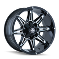 Mayhem 8090 Rampage 20x10 / 8x170 BP / -25mm Offset / 125.2mm Hub Gloss Black Milled Wheel
