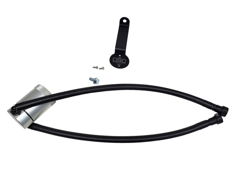 J&amp;L 20-26 Chevy Silverado/GMC Sierra 2500/3500 6.6L Drivers Side Oil Separator 3.0 - Clear Anodi