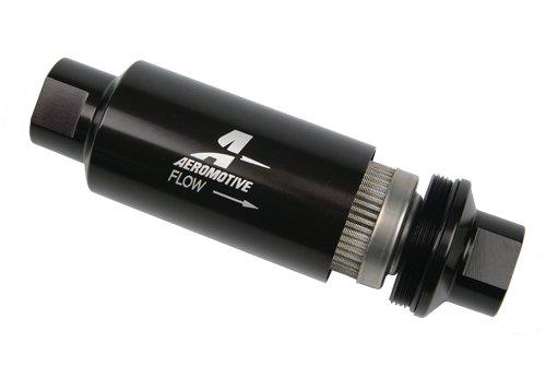 Aeromotive In-Line Filter - (AN-10) 100 Micron Stainless Steel Element Black Anodize Finish