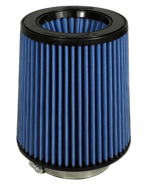 Injen Nanofiber Dry Air Filter - 4in Flange Dia / 6 1/2in Base / 7in Tall / 5 3/8in Top