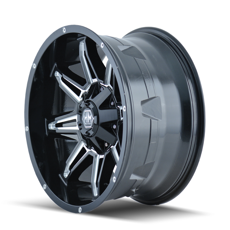 Mayhem 8090 Rampage 20x10 / 8x170 BP / -25mm Offset / 125.2mm Hub Gloss Black Milled Wheel