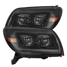 Alpharex 03-09 Toyota 4Runner LUXX LED Projector Headlights Blk w/ Activ Light/Seq Signal/SB DRL