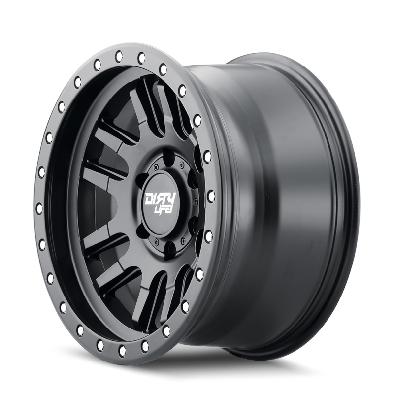 Dirty Life 9309 Canyon Pro 17x9/5x127 BP/-12mm Offset/71.5mm Hub Matte Black Wheel - Not Beadlock