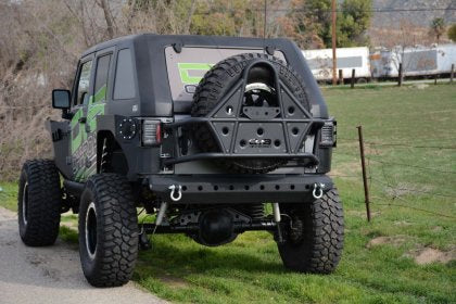 DV8 07-18 Jeep Wrangler JK Body Mounted Tire Carrier